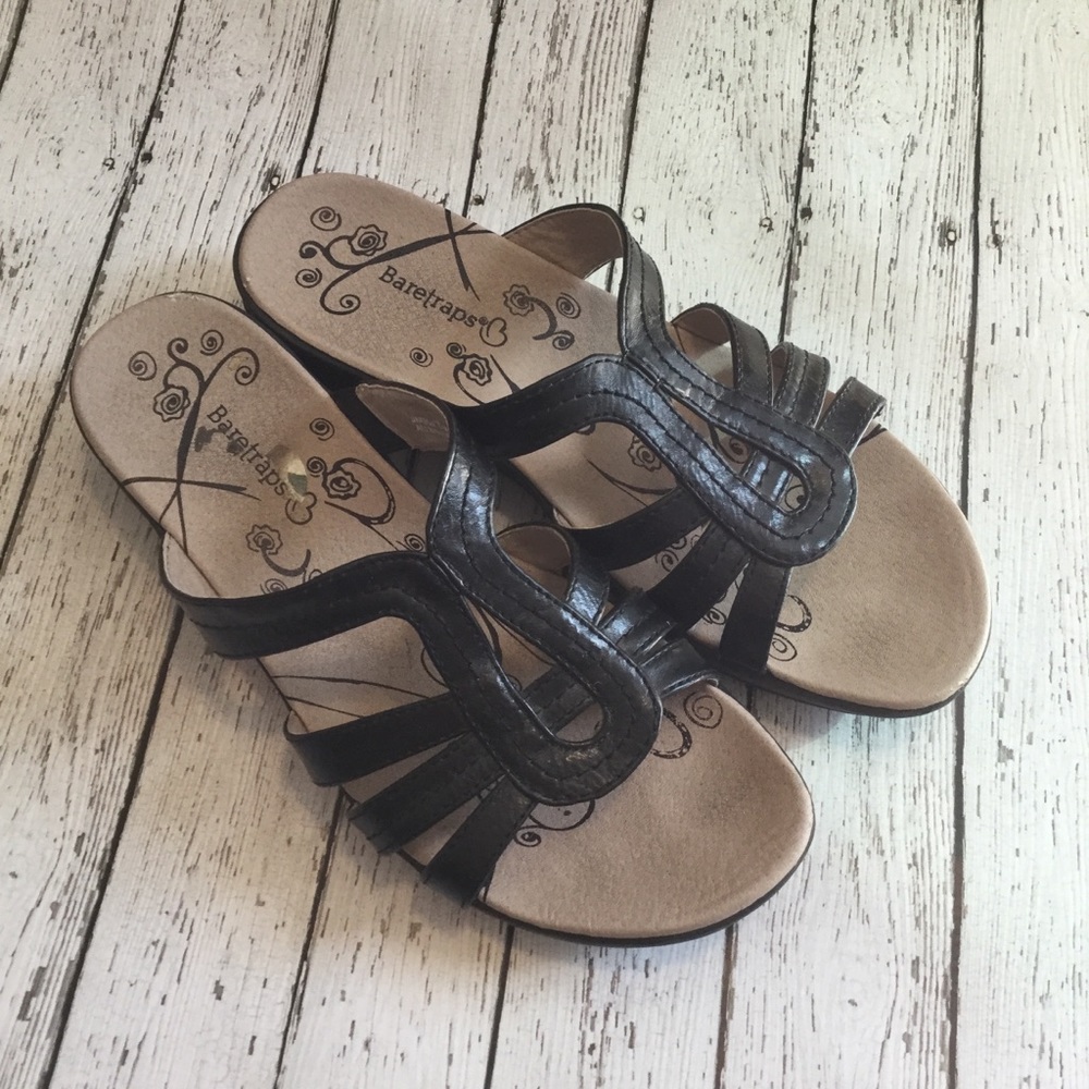 Baretraps Black Sandals sz 7
